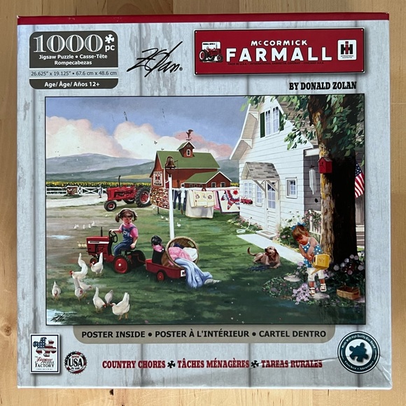 The Jigsaw Puzzle Factory “Country Chores” 1000-pc Puzzle - Picture 1 of 7
